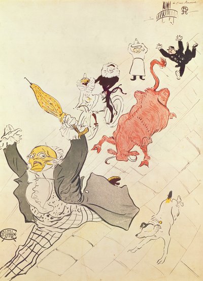 Die wütende Kuh (Plakat gewidmet dem Freund des Künstlers Simonet), 1896 von Henri de Toulouse Lautrec